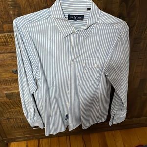 Five four long sleep striped button up